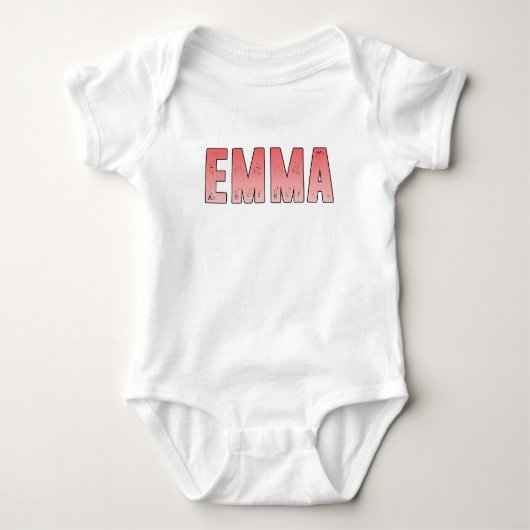 Name Emma Baby Strampler (Vorderseite)