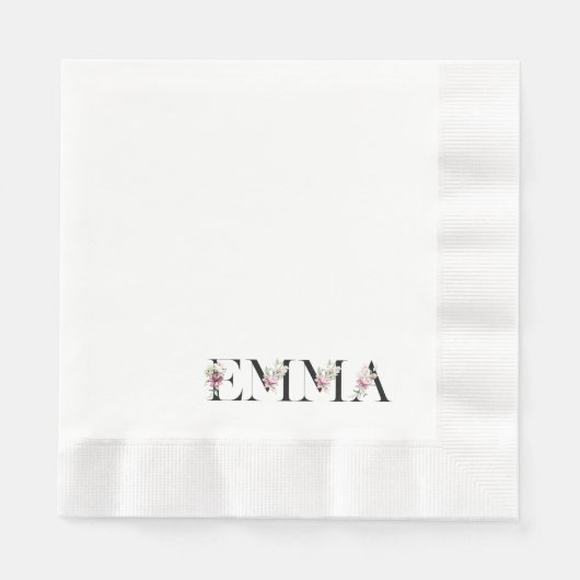 Name Emma Serviette (Vorderseite)