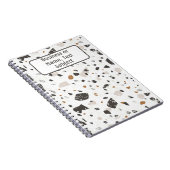 Name, Erde Tone Marmorchips Terrazzo Muster Notizblock (Rechte Seite)