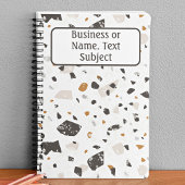 Name, Erde Tone Marmorchips Terrazzo Muster Notizblock