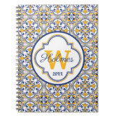 💙 💛 Name + erste Azulejos-Notebook Notizblock (Vorderseite)