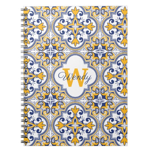 💙 💛 Name + erste Azulejos Notizblock (Vorderseite)