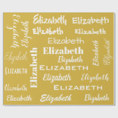 Name Erstmaliges Monogramm Personalisiertes Gesche Geschenkpapier (Flach)