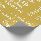 Name Erstmaliges Monogramm Personalisiertes Gesche Geschenkpapier (Ecke)