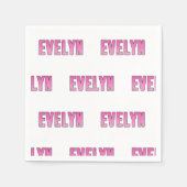 Name Evelyn Serviette (Vorderseite)