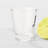 Name Familie Einfache Typografie Text Monogram Bla Schnapsglas (Links)