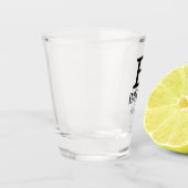 Name Familie Einfache Typografie Text Monogram Bla Schnapsglas (Links)