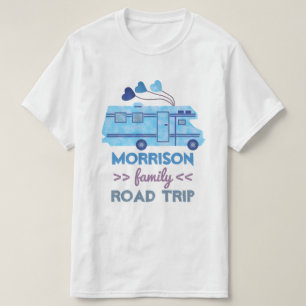 Name Familien-Autoreise-Ferien-Camper RV Motorhome T-Shirt