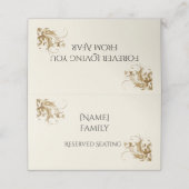 [Name] Family Reserved Seating Memorial Funeral  Platzkarte (Außenseite Aufgefaltet)