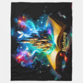 Name, Fantasy Book Castle Fleecedecke (Vorderseite)