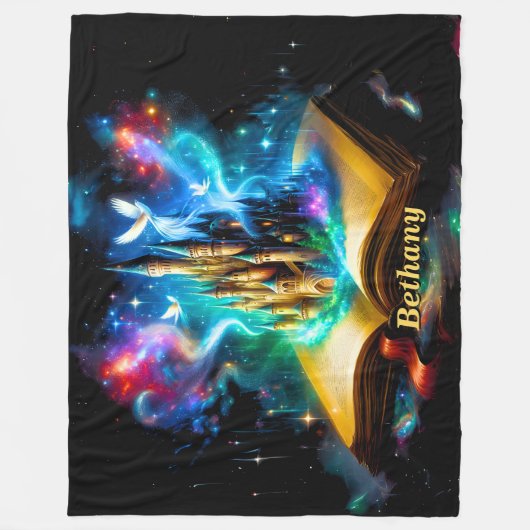 Name, Fantasy Book Castle Fleecedecke (Vorderseite)