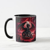 Name, Fantasy-Feuerdrache mit Totenköpfen  Tasse (Links)