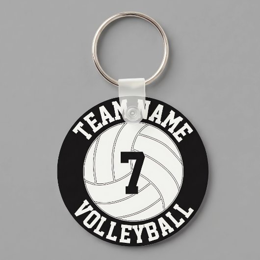 Name, Farbe und Spielernummer des Volleyballteams Schlüsselanhänger