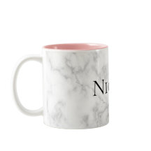 Name-/Farbeleganter weißer Marmordruck