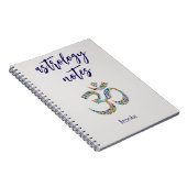 Name, farbenfrohe botanische Om-Symbol-Notebook Notizblock (Rechte Seite)