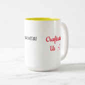 Name, farbenfrohe Kunsthandwerker, 15oz Zweifarbige Tasse (VorderseiteRechts)