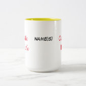 Name, farbenfrohe Kunsthandwerker, 15oz Zweifarbige Tasse (Mittel)