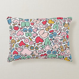 Name farbiger Brustmusterstein Untersetzer Dekokissen