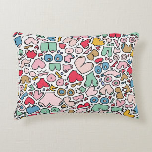 Name farbiger Brustmusterstein Untersetzer Dekokissen