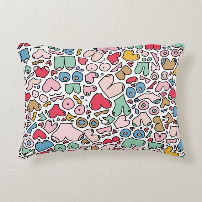 Name farbiger Brustmusterstein Untersetzer Dekokissen (Vorderseite)