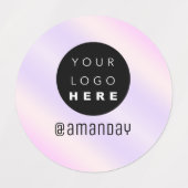 Name Fashion Shop Benutzerdefiniertes Logo Lila Etiketten (Design 1)