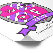 Name Faye bedeutet Unicorn-Prinzessin-Brief F Poster (Ecke)