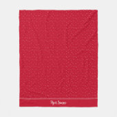 Name Festiv Red Pink Polka Dot Weihnachten Fleecedecke (Vorderseite)