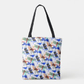 Name Fett Wasserfarbe Libellen-Muster 16-in Tasche (Rückseite)