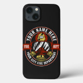 NAME Firefighter-Helm-Maske anpassen Feuer retten Case-Mate iPhone Hülle (Rückseite)