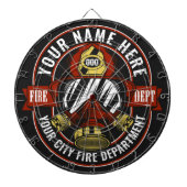 NAME Firefighter-Helm-Maske anpassen Feuer retten Dartscheibe (vorne)