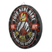 NAME Firefighter-Helm-Maske anpassen Feuer retten Dartscheibe (Vorderseite rechts)