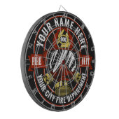 NAME Firefighter-Helm-Maske anpassen Feuer retten Dartscheibe (Vorderseite Links)