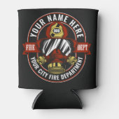 NAME Firefighter-Helm-Maske anpassen Feuer retten Dosenkühler (Vorderseite)