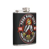 NAME Firefighter-Helm-Maske anpassen Feuer retten Flachmann (Rechts)