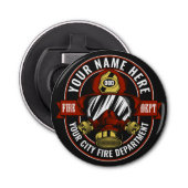 NAME Firefighter-Helm-Maske anpassen Feuer retten Flaschenöffner (Vorderseite)