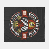 NAME Firefighter-Helm-Maske anpassen Feuer retten Fleecedecke (Vorderseite (Horizontal))