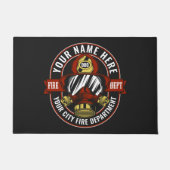 NAME Firefighter-Helm-Maske anpassen Feuer retten Fußmatte (Vorderseite)