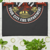 NAME Firefighter-Helm-Maske anpassen Feuer retten Geschirrtuch (Gefaltet)