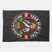 NAME Firefighter-Helm-Maske anpassen Feuer retten Geschirrtuch (Horizontal)