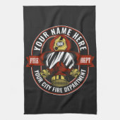 NAME Firefighter-Helm-Maske anpassen Feuer retten Geschirrtuch (Vertikal)