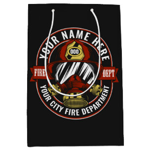 NAME Firefighter-Helm-Maske anpassen Feuer retten Mittlere Geschenktüte