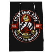 NAME Firefighter-Helm-Maske anpassen Feuer retten Mittlere Geschenktüte (Rückseite)