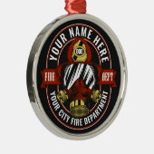 NAME Firefighter-Helm-Maske anpassen Feuer retten Ornament Aus Metall (Rechts)