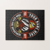 NAME Firefighter-Helm-Maske anpassen Feuer retten Puzzle (Horizontal)