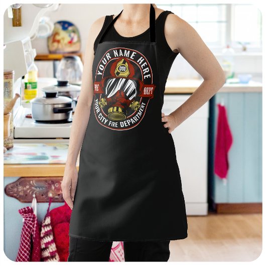 NAME Firefighter-Helm-Maske anpassen Feuer retten Schürze