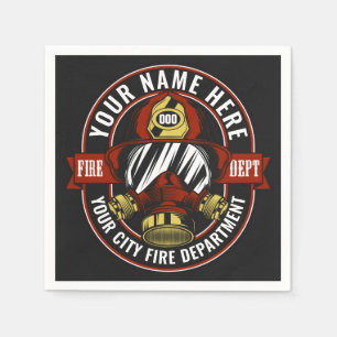 NAME Firefighter-Helm-Maske anpassen Feuer retten Serviette