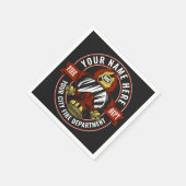 NAME Firefighter-Helm-Maske anpassen Feuer retten Serviette (Ecke)