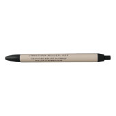 Name Firma Typographic Beige Kugelschreiber (Vorderseite)