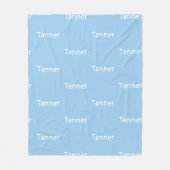 Name Fleece Blanket Blue Custom Baby Boy Geschenke (Vorderseite)