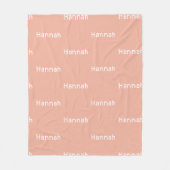 Name Fleece Blanket Blush Custom Baby Girl Geschen (Vorderseite)